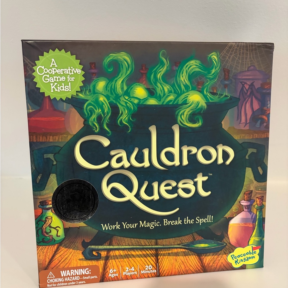 Cauldron Quest Board Game - Peaceable Kingdom.  Used once.  No flaws.  Enjoy!
